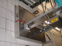 Trasportatore a rulli continuo in acciaio inox