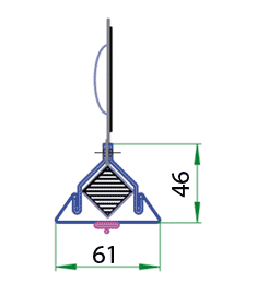 Modello 3,84 FK <br>
A molla, optional con listello di <br>
contatto di sicurezza 
