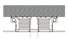 Al soffitto grezzo con contro-soffitto